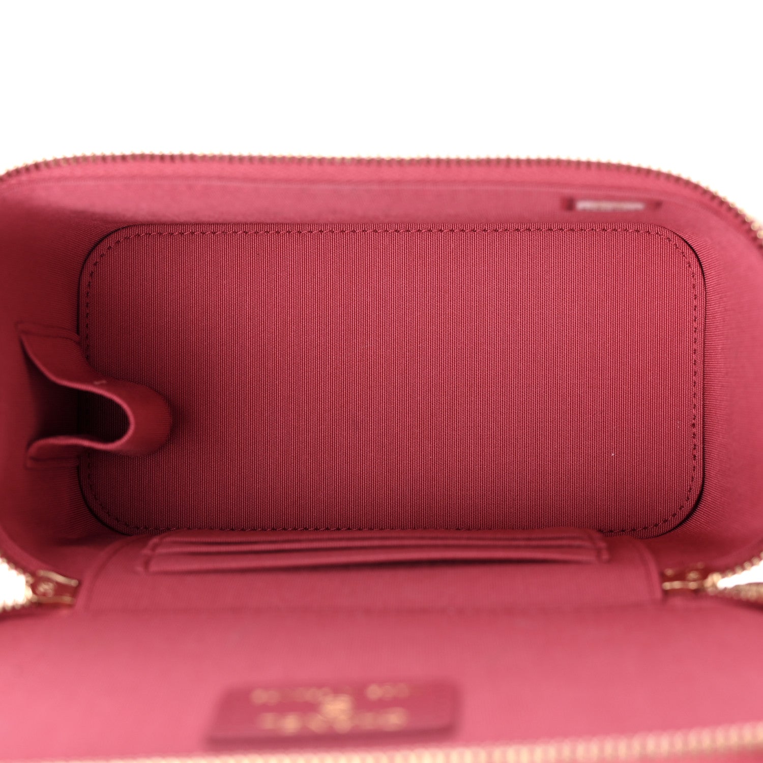 Chanel Lambskin Quilted Small Top Handle Vanity Case With Chain Dark Pink 5 of 11