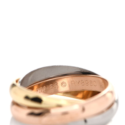 Cartier 18K Pink Yellow White Gold Classic Trinity Ring 56 7.5 4 of 5