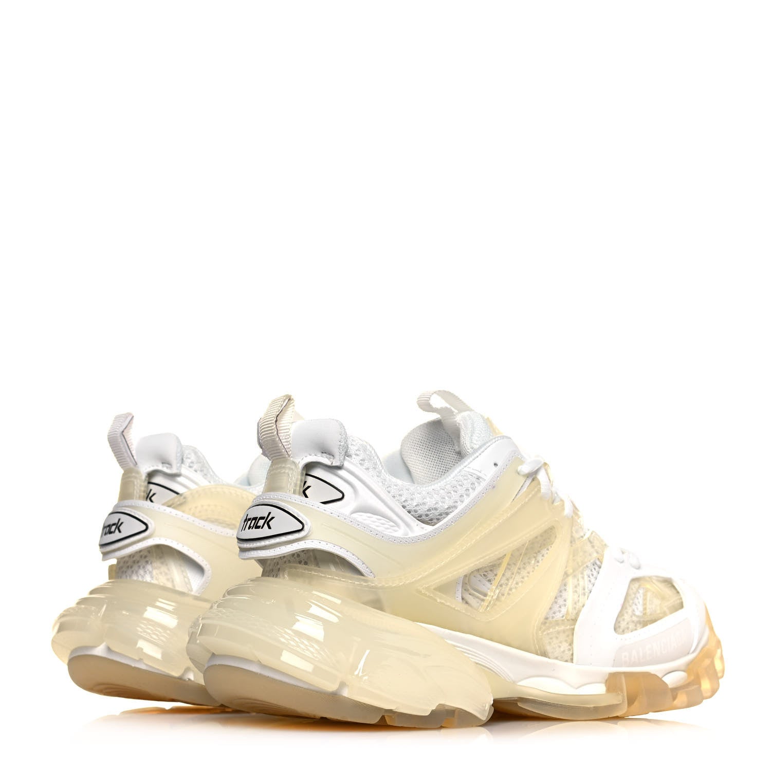 Balenciaga Rubber Mesh Fabric Clear Sole Womens Track Sneakers 36 White Transparent 4 of 7