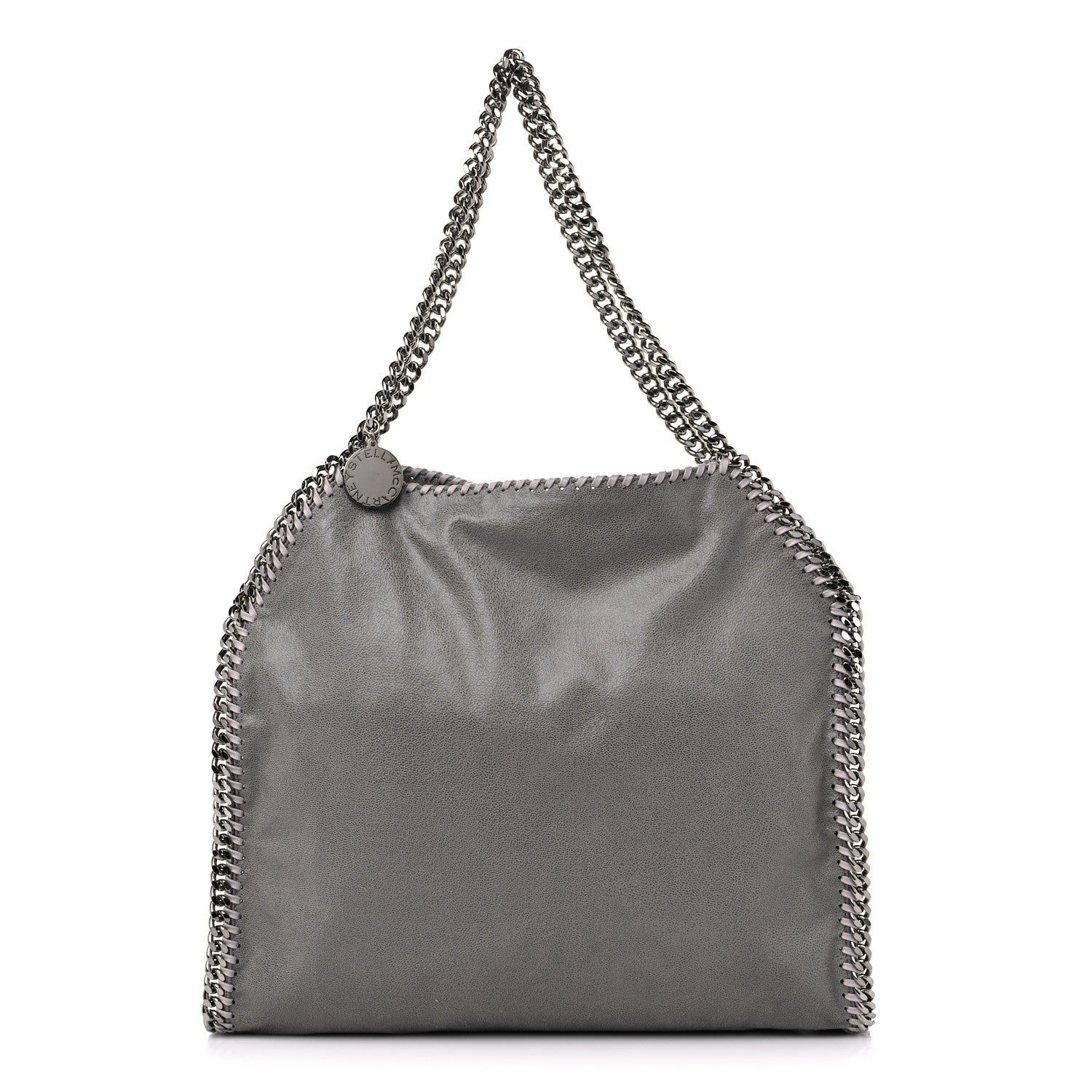 Stella McCartney STELLA MCCARTNEY Shaggy Deer Mini Falabella Fold Over Tote Light Grey 1 of 8