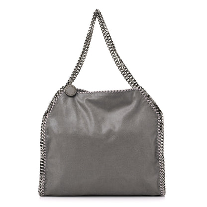 Stella McCartney STELLA MCCARTNEY Shaggy Deer Mini Falabella Fold Over Tote Light Grey 1 of 8