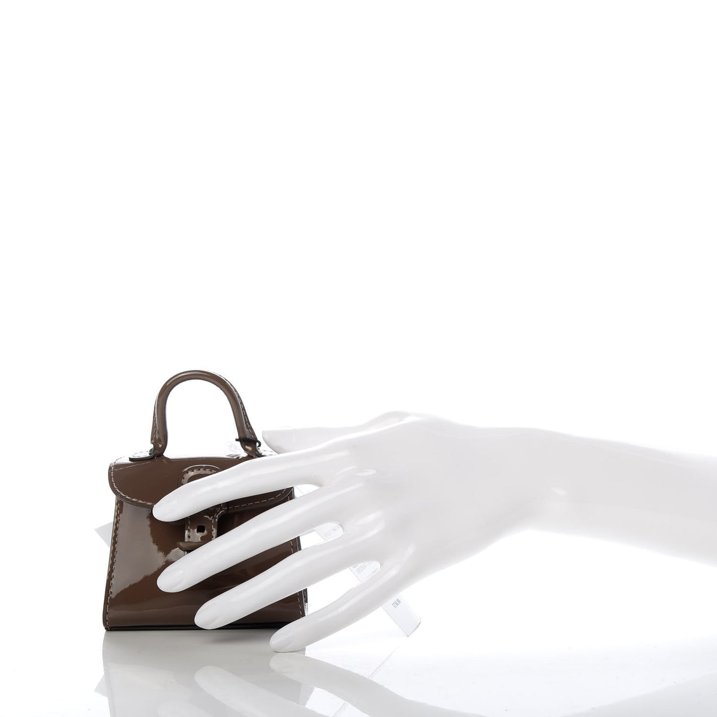 Patent Calfskin Mini Brillant Bag Charm