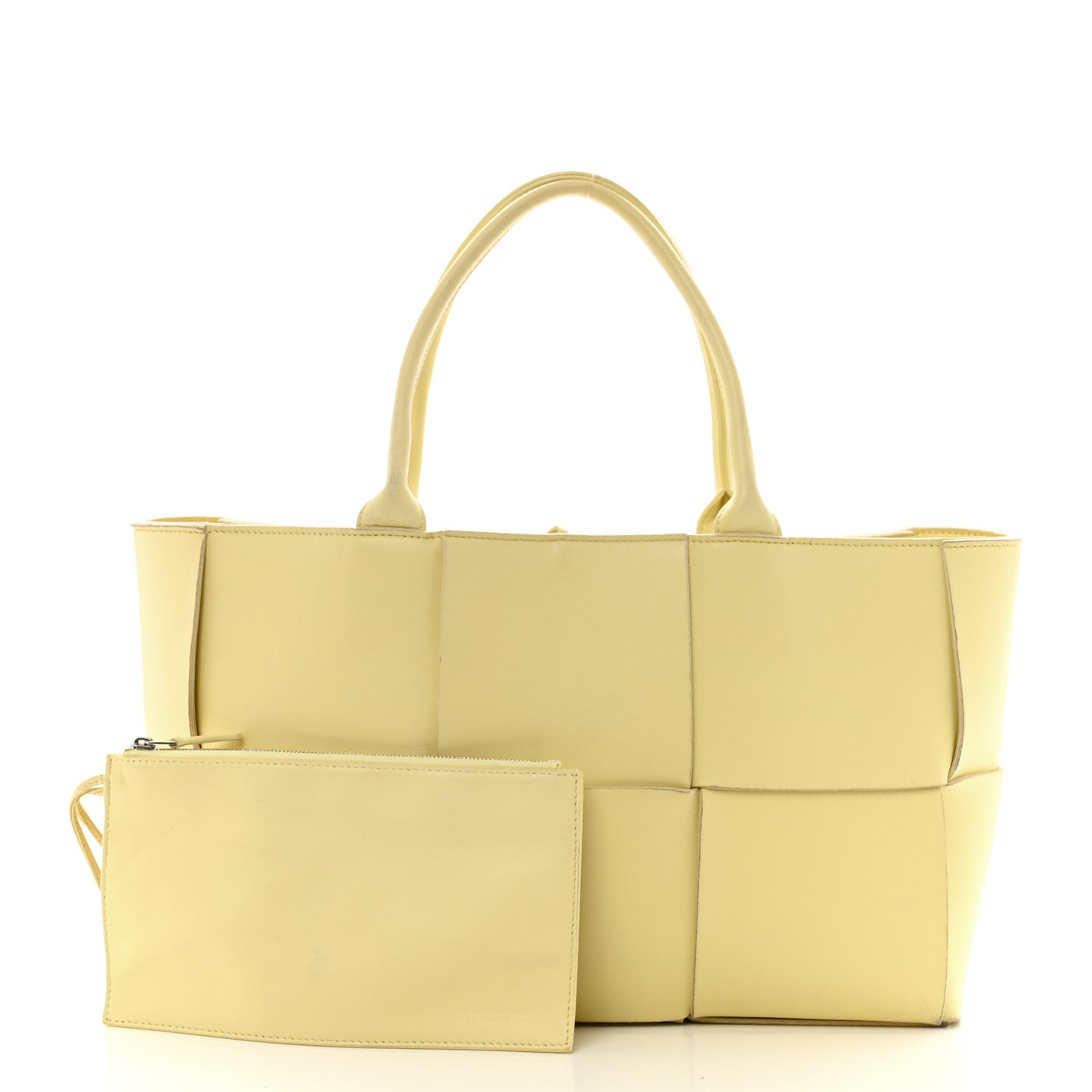 Nappa Maxi Intrecciato Medium Arco Tote Ice Cream