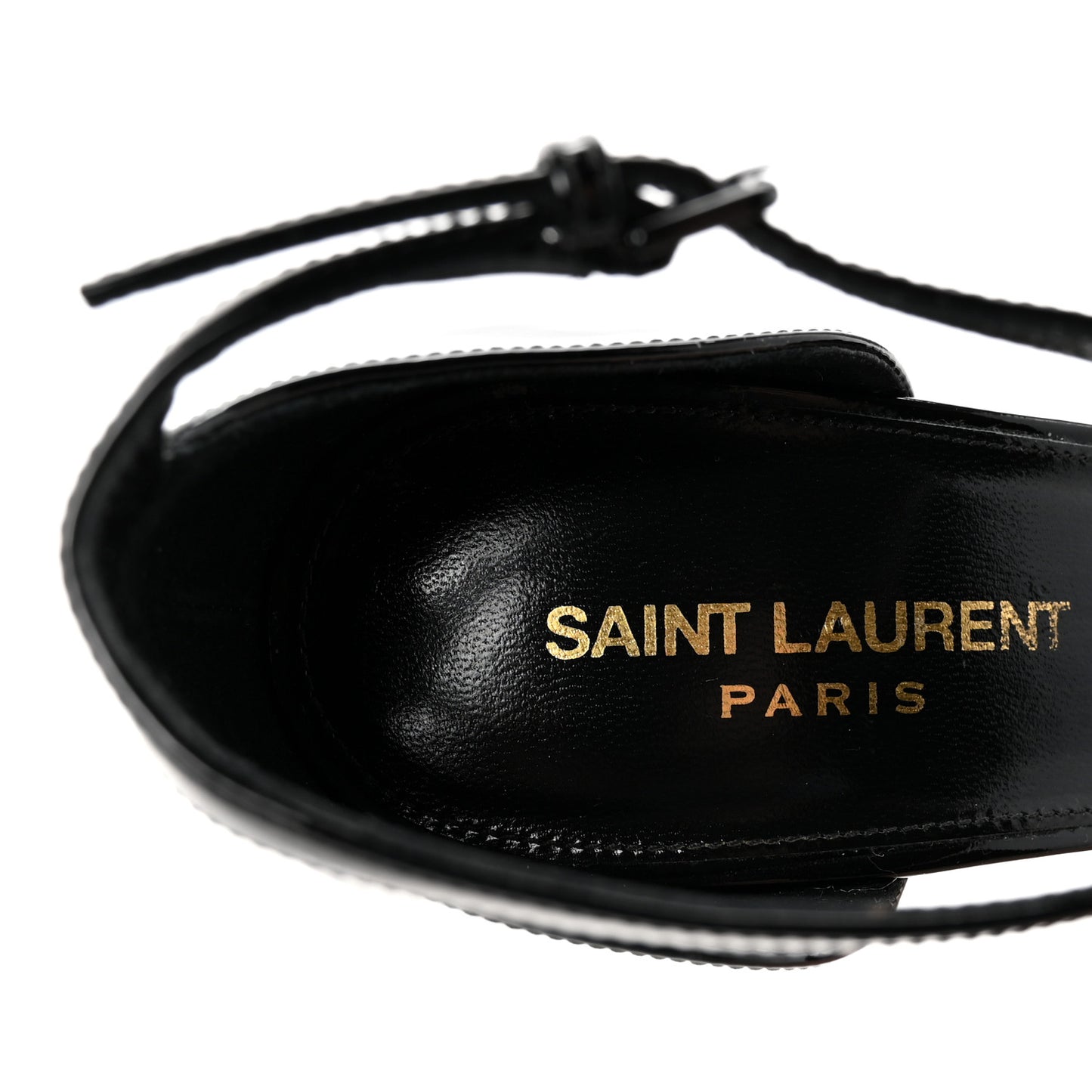 Patent Calfskin Opyum 110 Sandals 38 Black