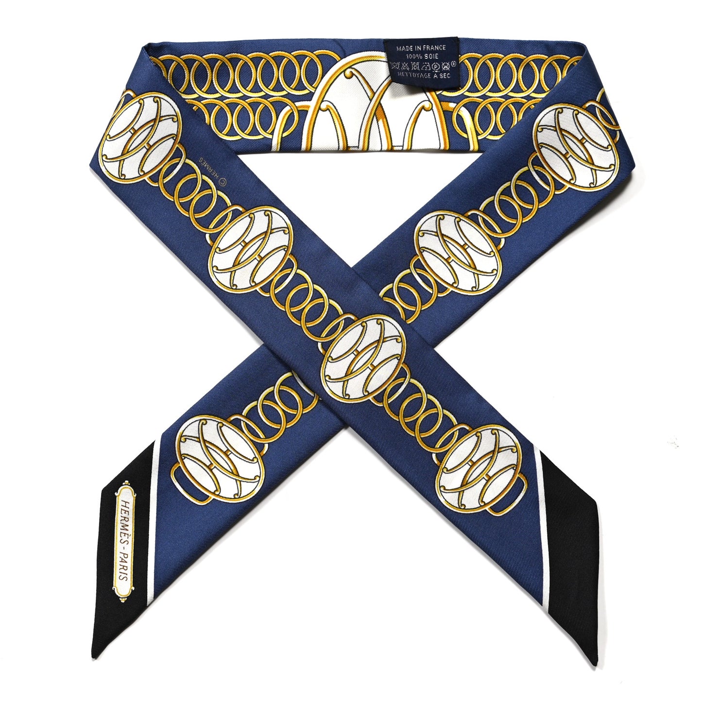 Silk Lift Profile Twilly Marine Black Gold