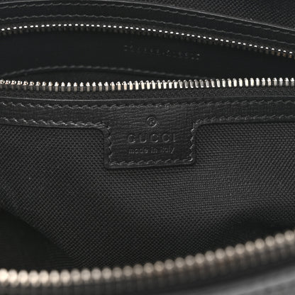 Gucci GG Supreme Monogram Azalea Calfskin Retro Interlocking G Wristlet Messenger Bag Black 6 of 11