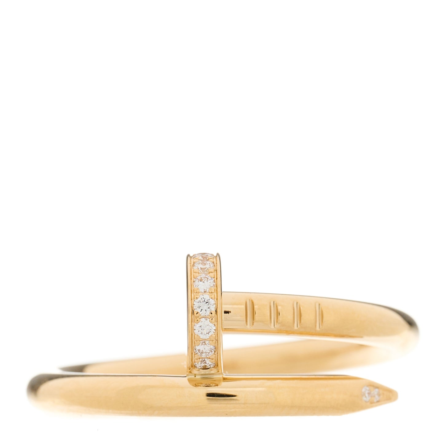 18K Yellow Gold Diamond Juste Un Clou Ring 59 8.75