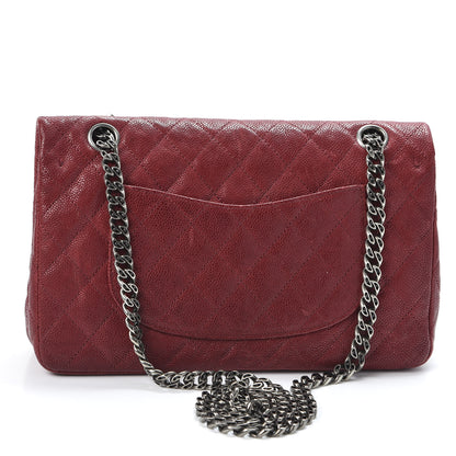 Chanel Washed Caviar Quilted 2.55 Reissue 225 Bijoux Chain Flap Red 2 of 9