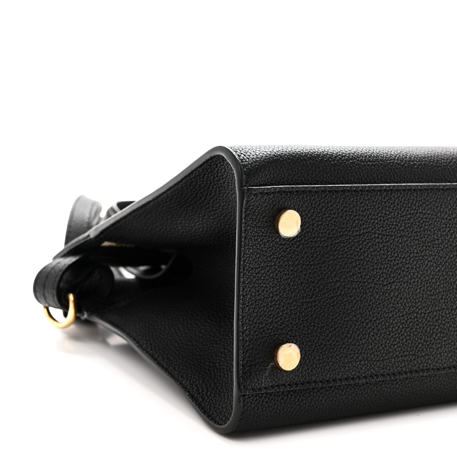 Burberry Grainy Calfskin Nova Check Mini Cotswolds Tote Black 8 of 9
