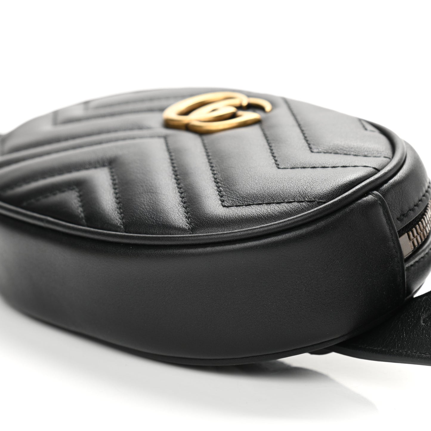 Calfskin Matelasse GG Marmont Belt Bag 85 34 Black