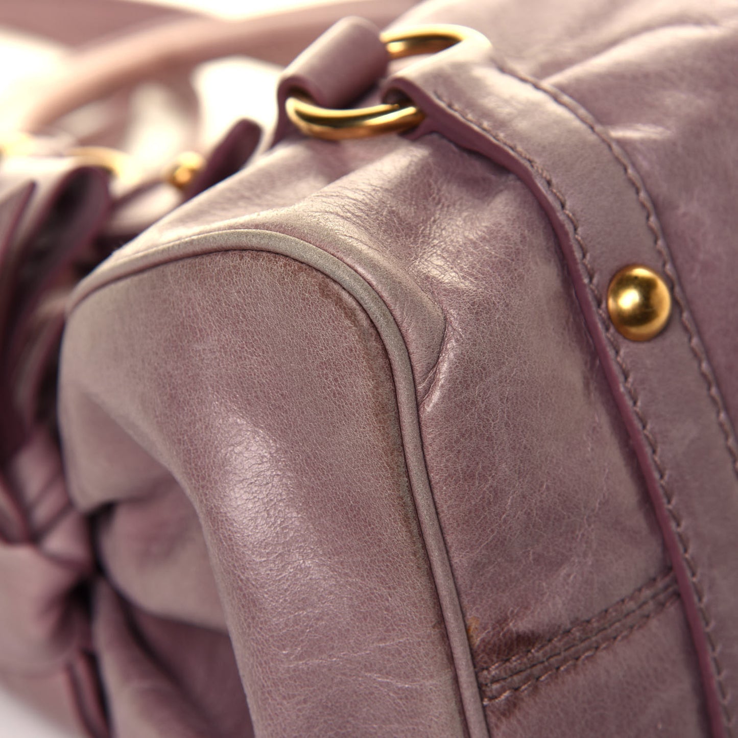 Vitello Lux Mini Bow Bag Mughetto
