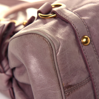 Miu Miu Vitello Lux Mini Bow Bag Mughetto 6 of 8