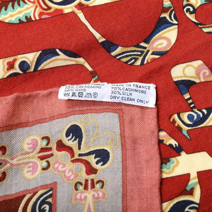 Hermes Cashmere Silk Lettres D'Erevan Shawl 140 4 of 4