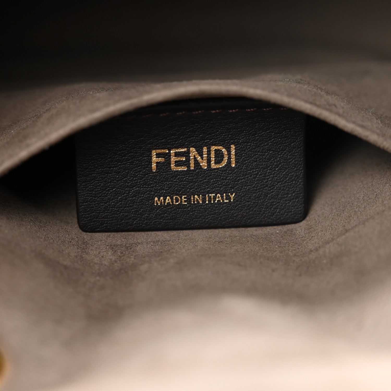 Fendi Glazed Fabric Vitello Century FF 1974 Stamp Patch Mini Double F Crossbody Bag Mogano Panna Black 6 of 8