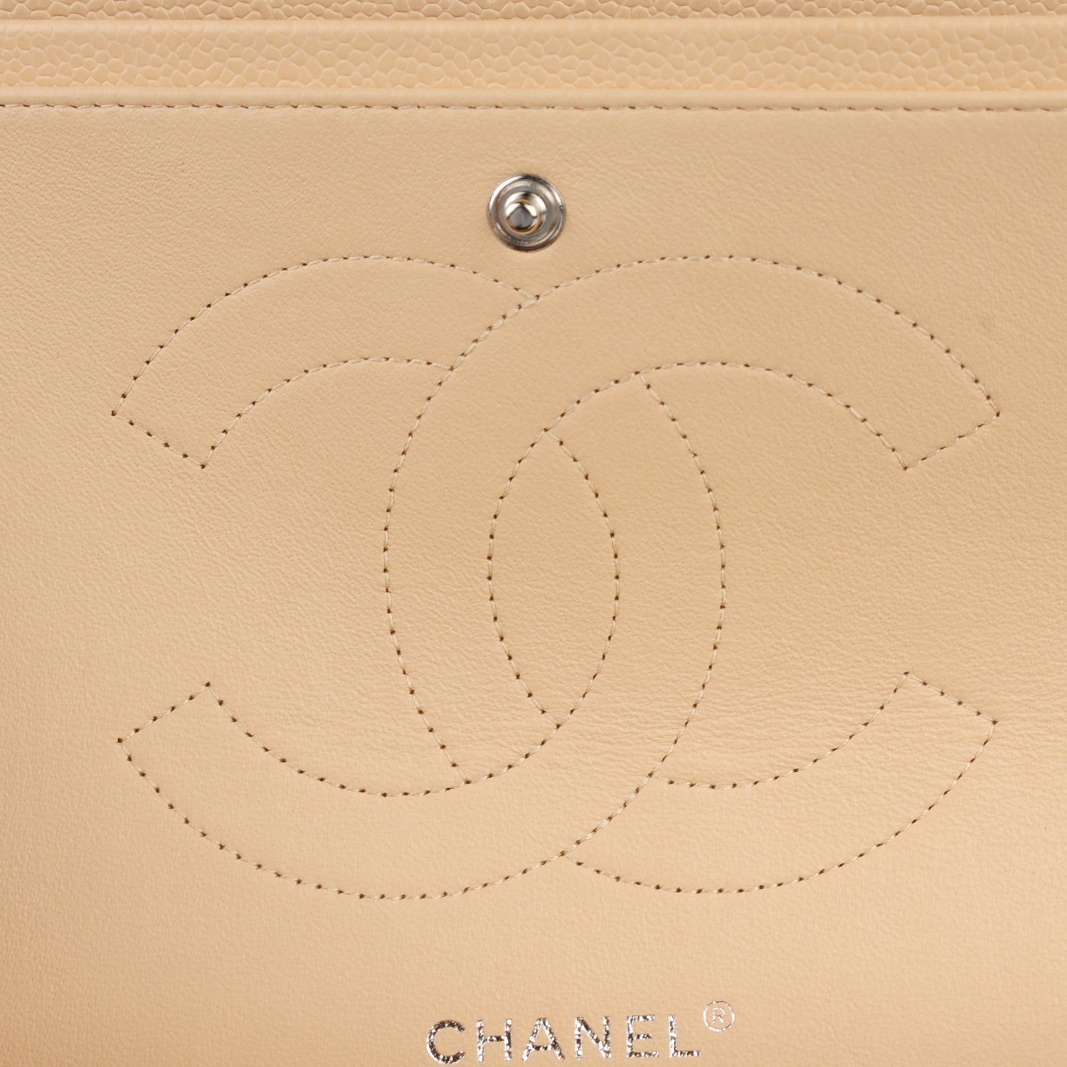 Chanel Caviar Quilted Jumbo Double Flap Beige Clair 7 of 9