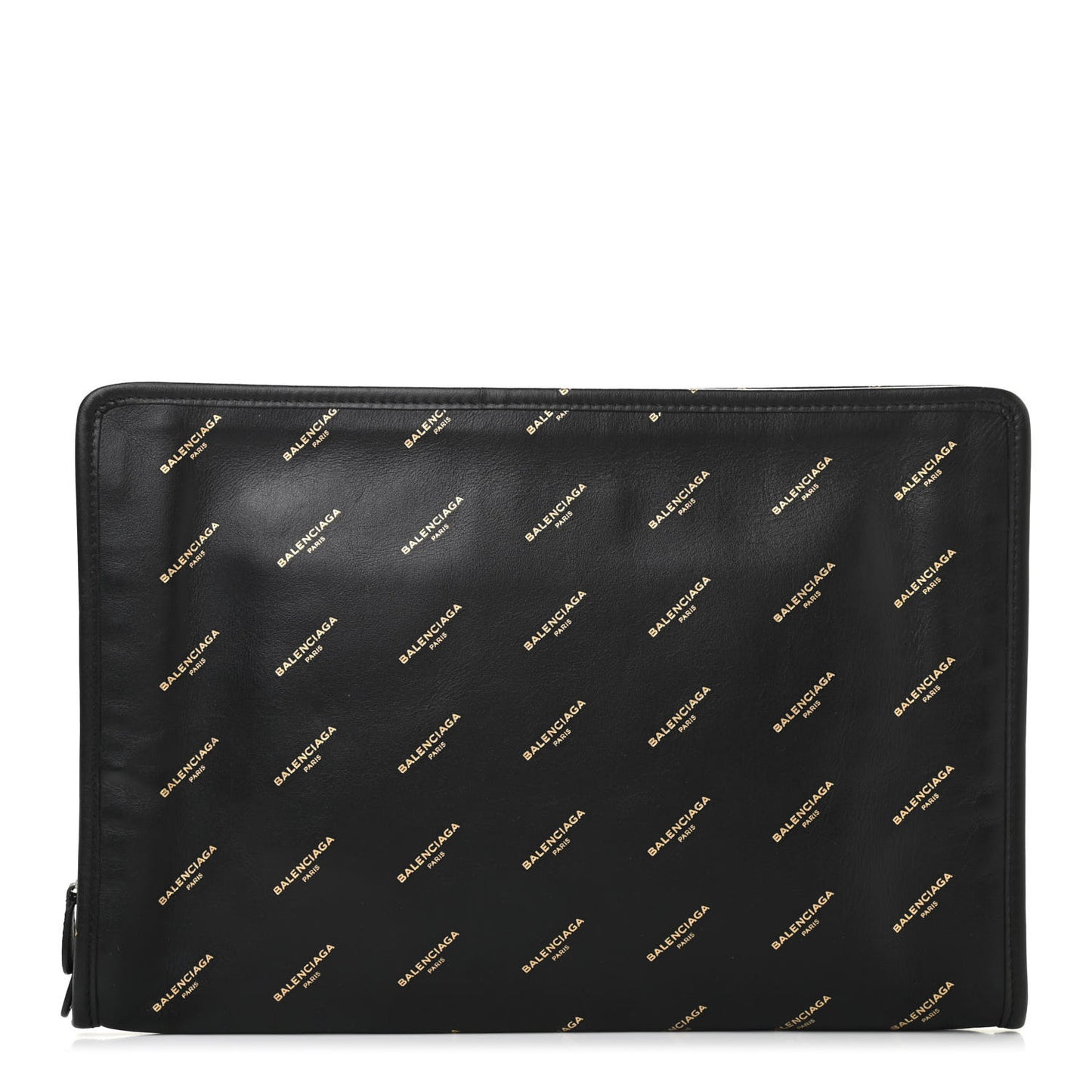 Agneau Allover Logo Pouch Black