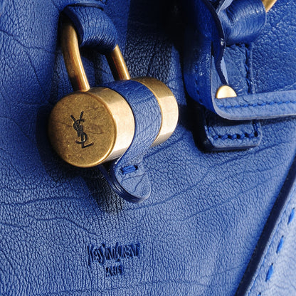 Saint Laurent Calfskin Large Muse Blue 5 of 10
