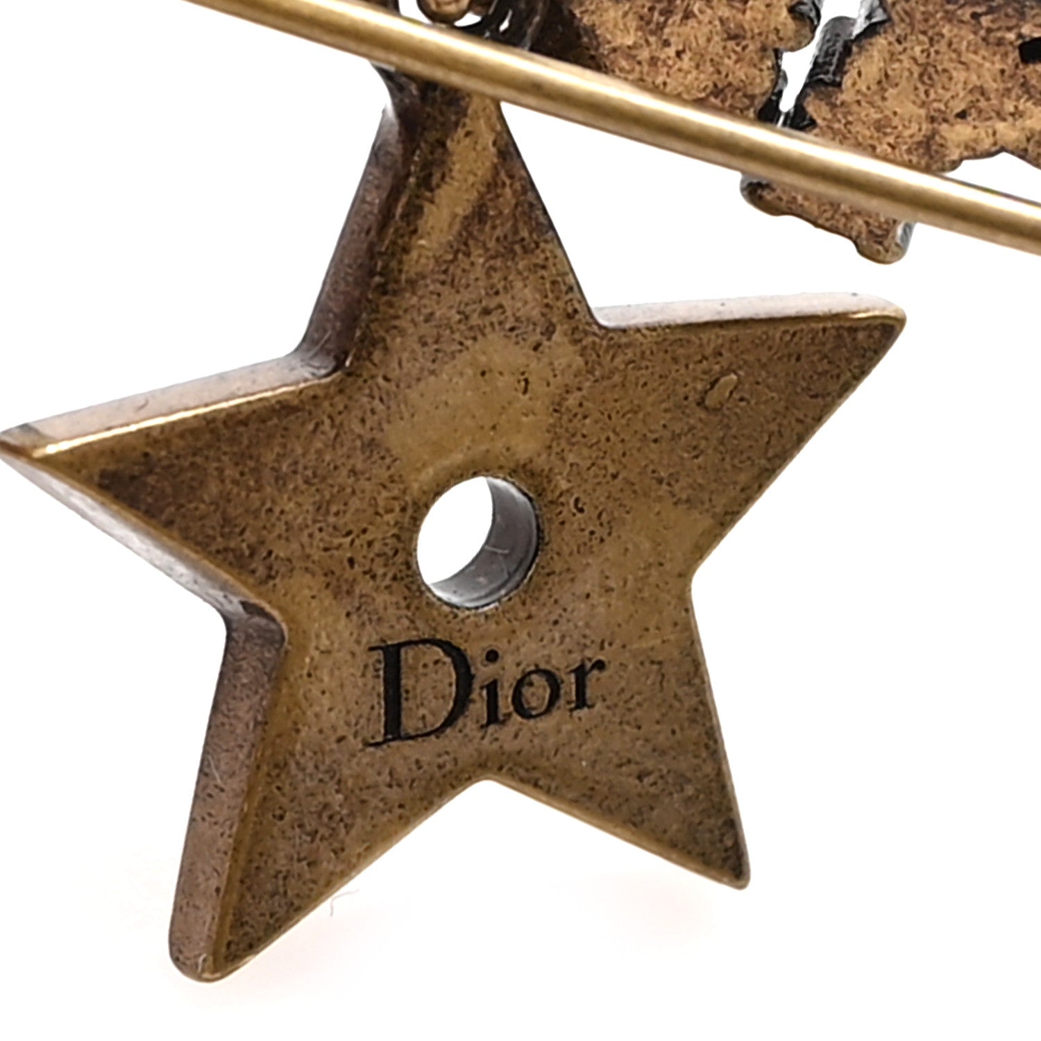 Christian Dior Crystal J'Adior Brooch Gold 3 of 3