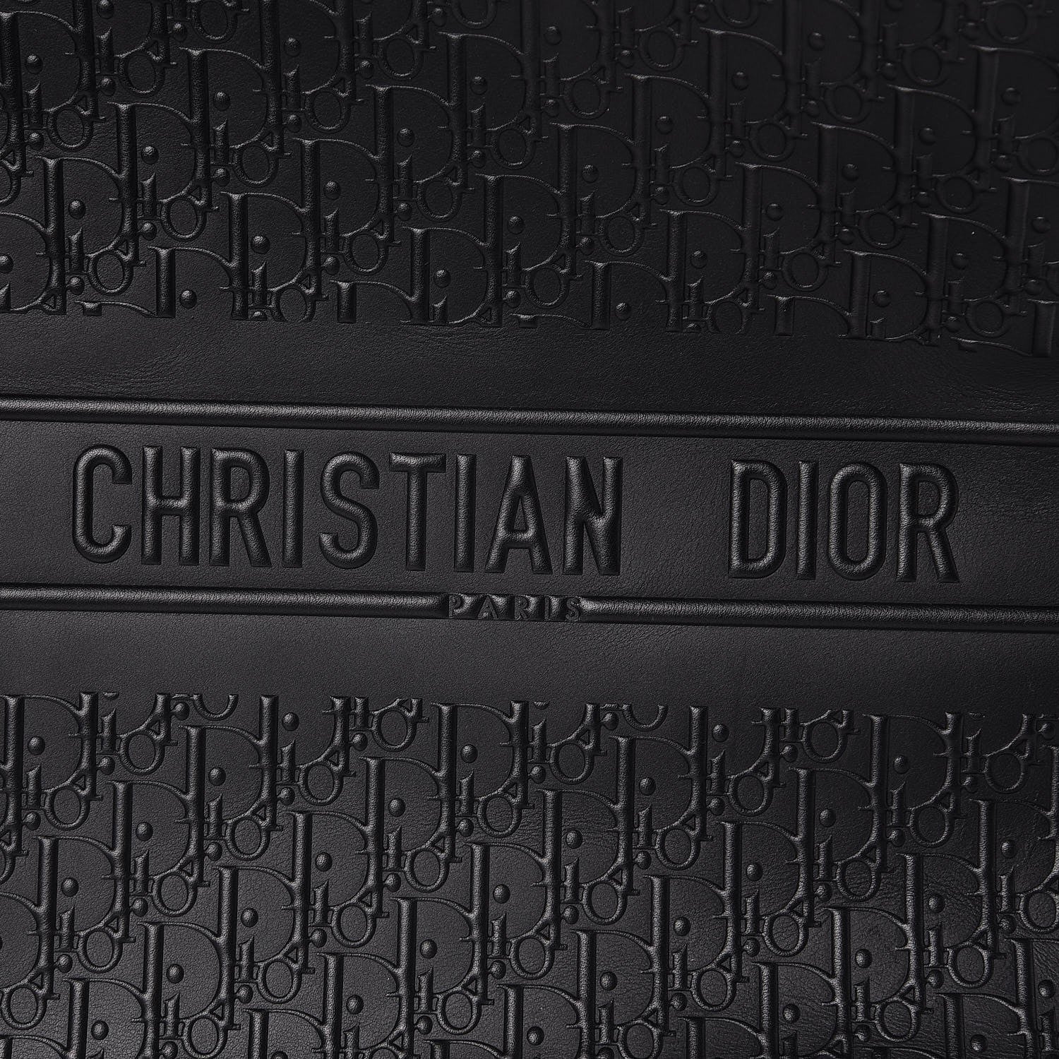 Christian Dior Oblique Calfskin Embossed Book Tote Black 6 of 8