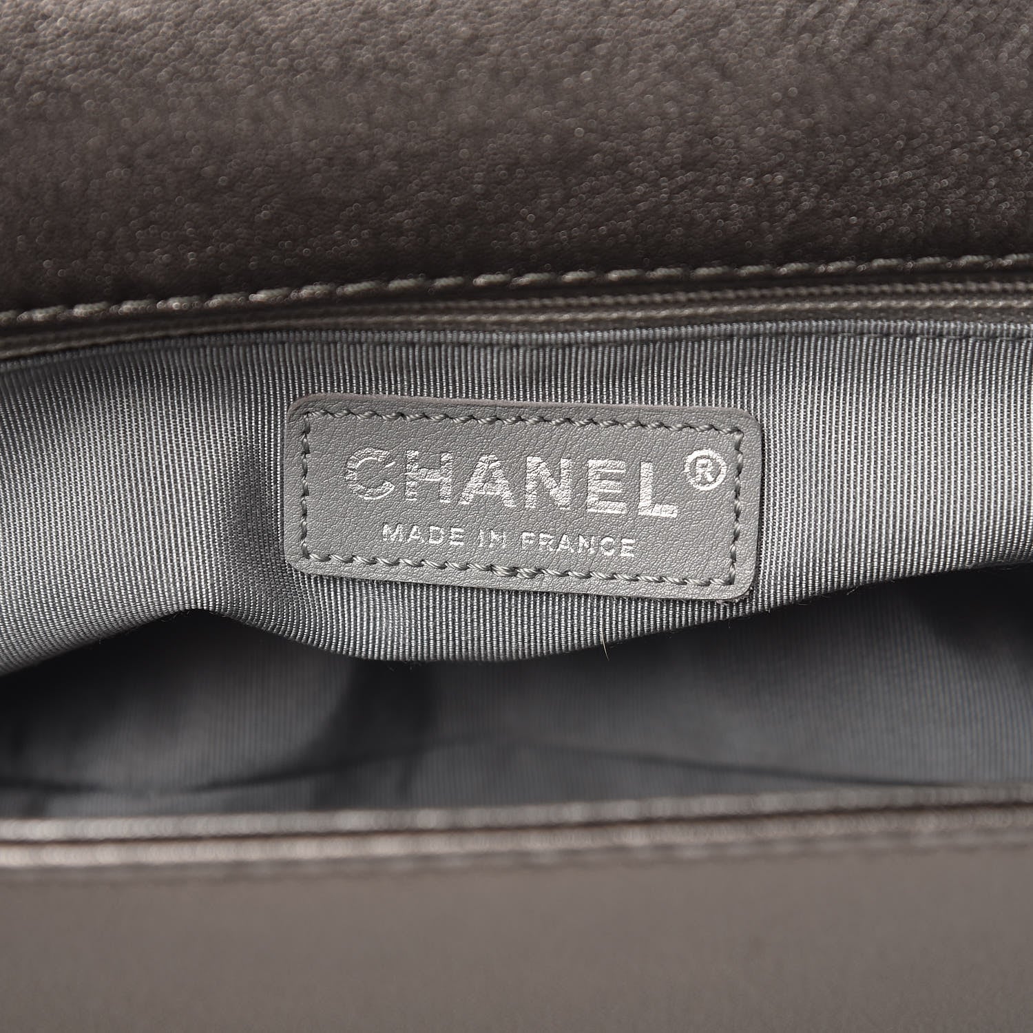 Chanel Metallic Lambskin Perforated New Medium Boy Flap Dark Silver 6 of 12