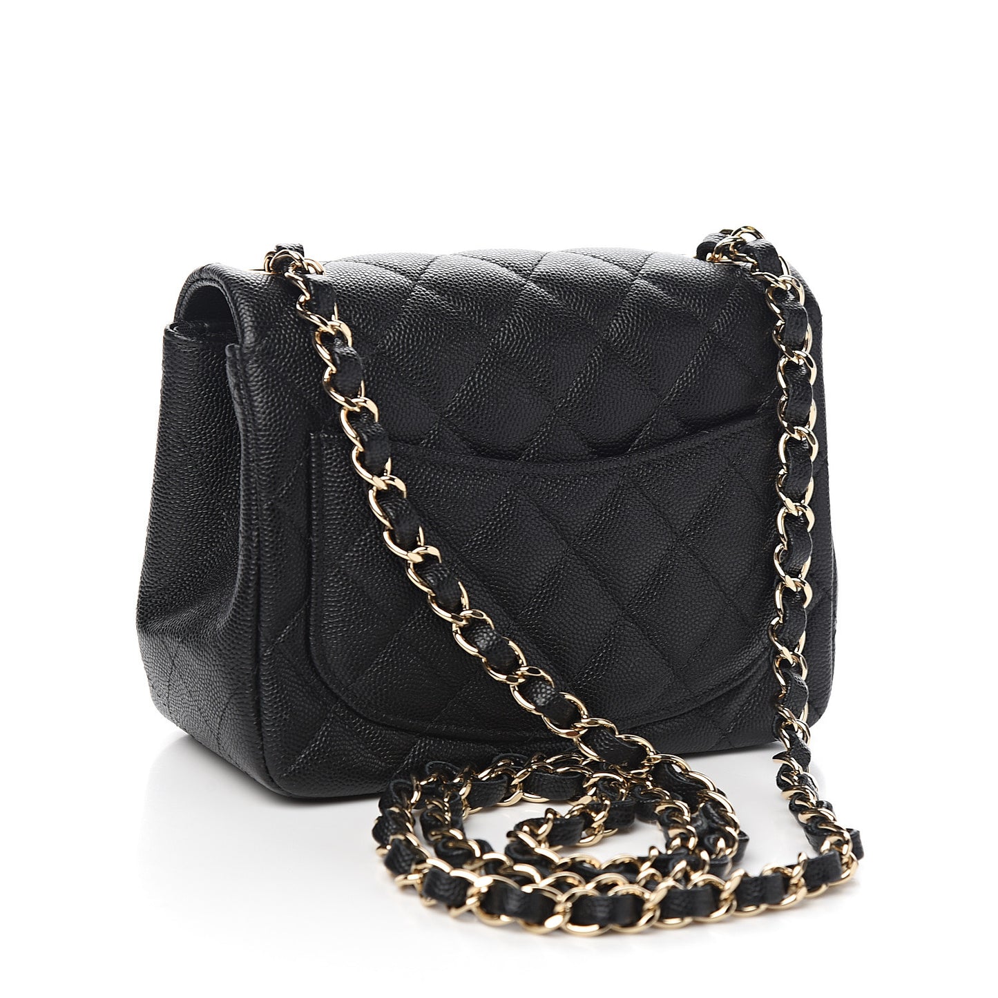 Caviar Quilted Mini Square Flap Black