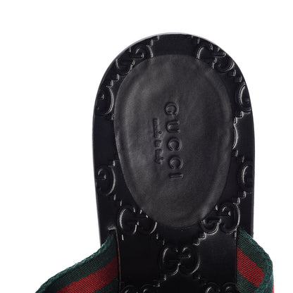 Gucci Nylon Guccissima Web Womens Thong Sandals 39 Green Red Black 5 of 8