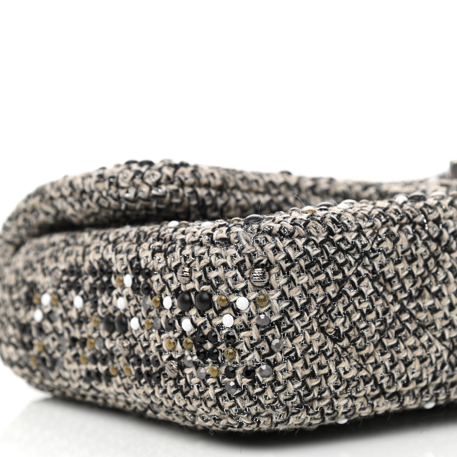 Chanel Crystal Tweed Quilted Medium Single Flap Black 9 of 15