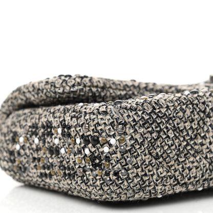 Chanel Crystal Tweed Quilted Medium Single Flap Black 9 of 15