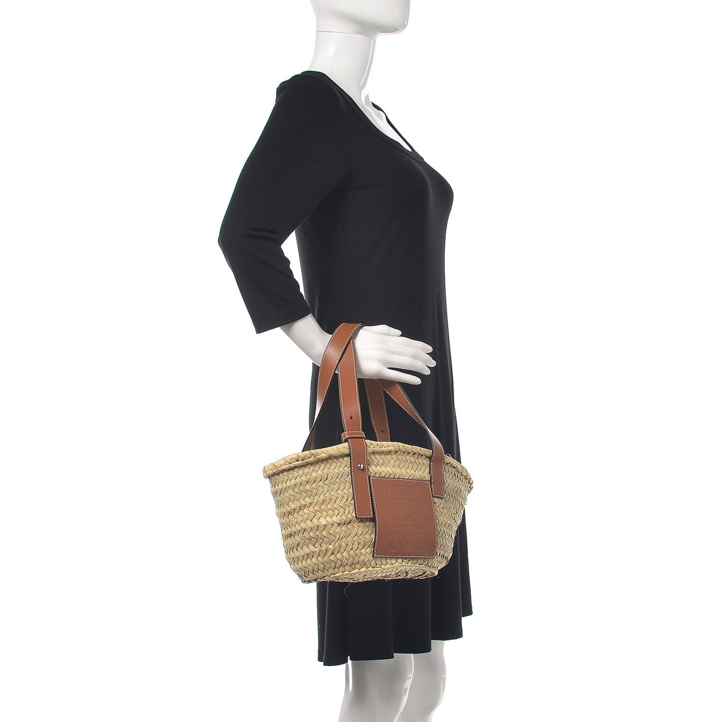 Raffia Small Basket Tote Bag Natural Tan