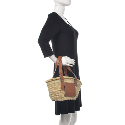 Loewe Raffia Small Basket Tote Bag Natural Tan 2 of 10