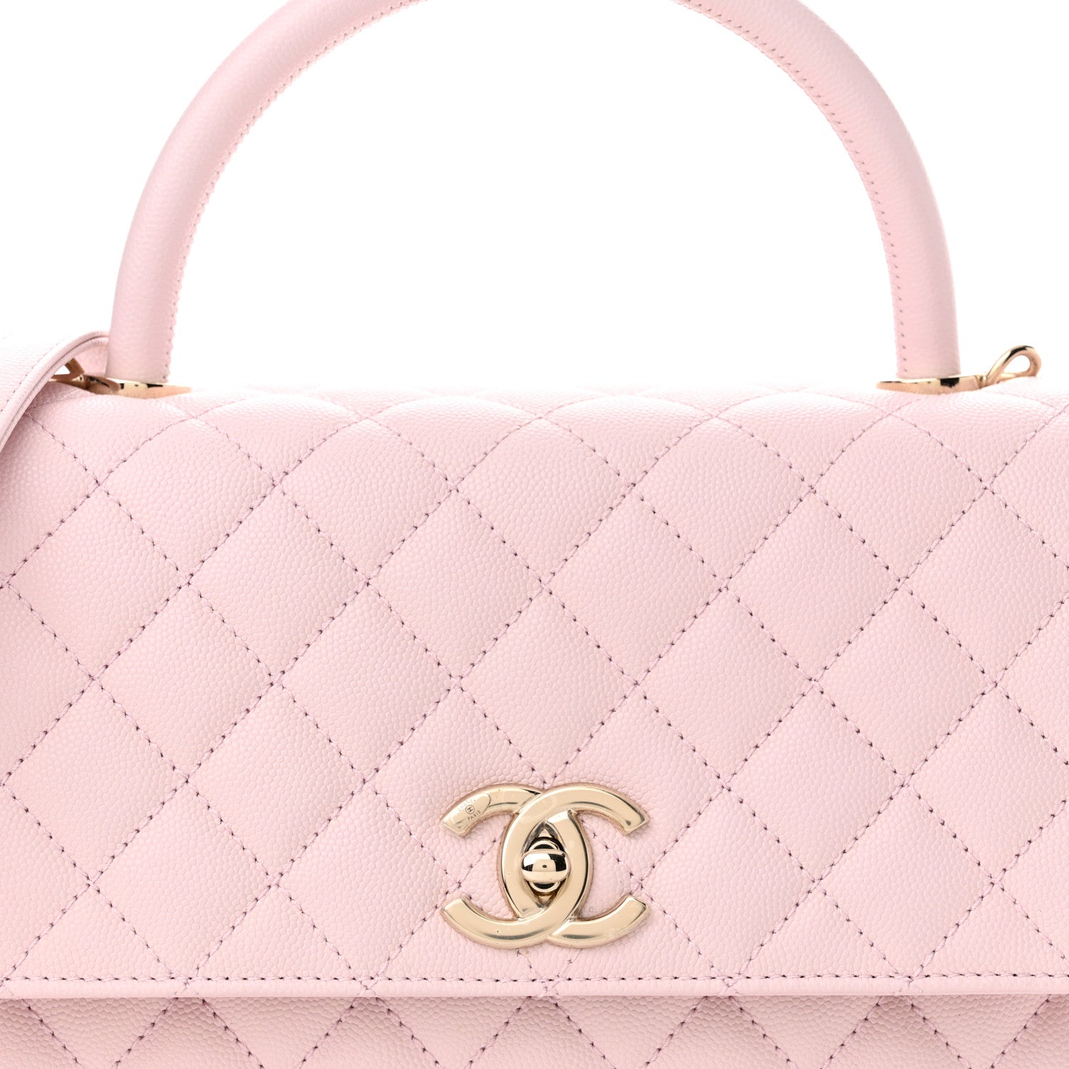 Chanel Caviar Quilted Small Coco Handle Flap Light Pink 8 of 12