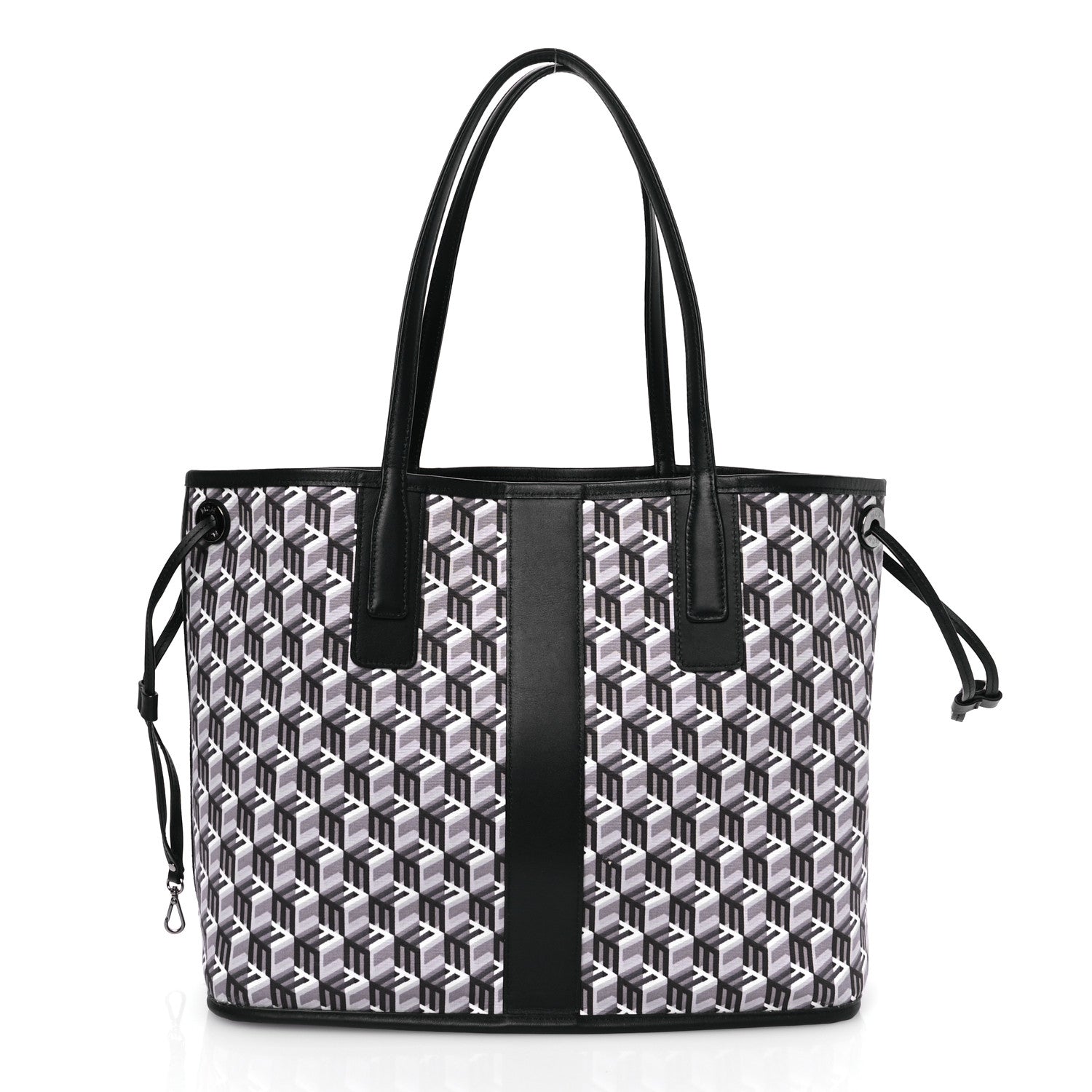 MCM Visetos Medium Liz Reversible Shopper Tote Black 4 of 17