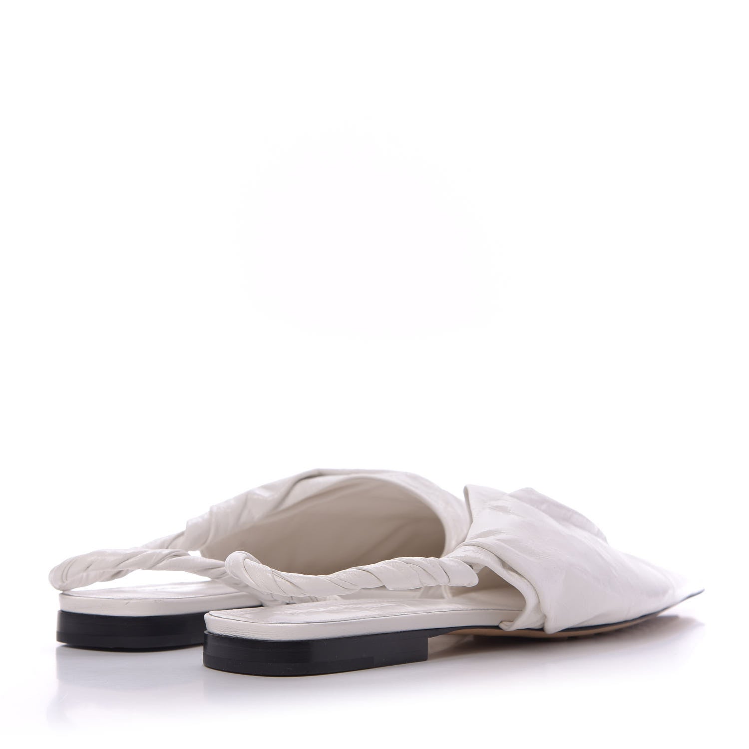 Bottega Veneta Nappa BV Point Ballet Flat 40 White 3 of 8