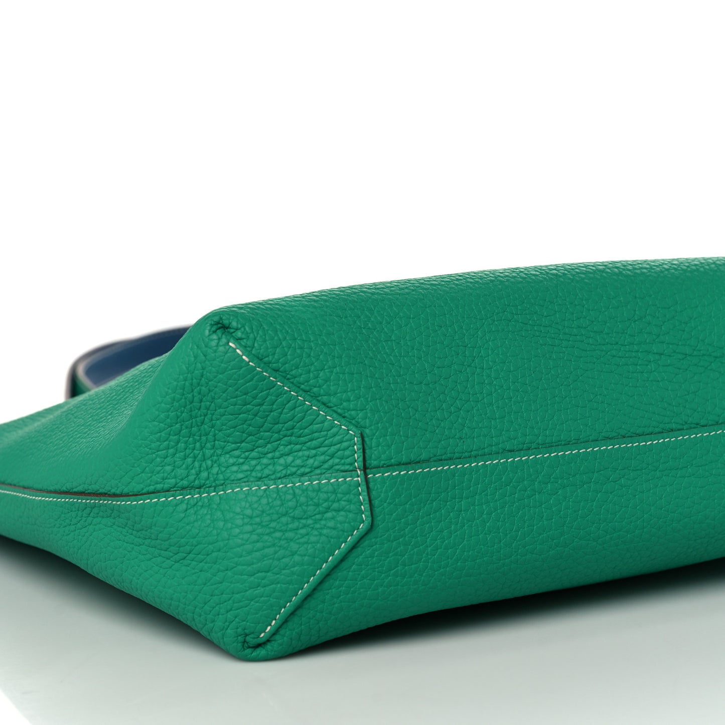 Taurillon Clemence Double Sens 45 Reversible Tote Menthe Bleu Thalassa