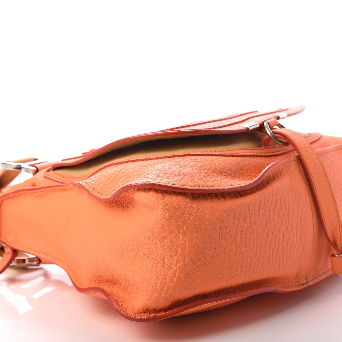 Calfskin Medium Marcie Satchel Orange Fizz