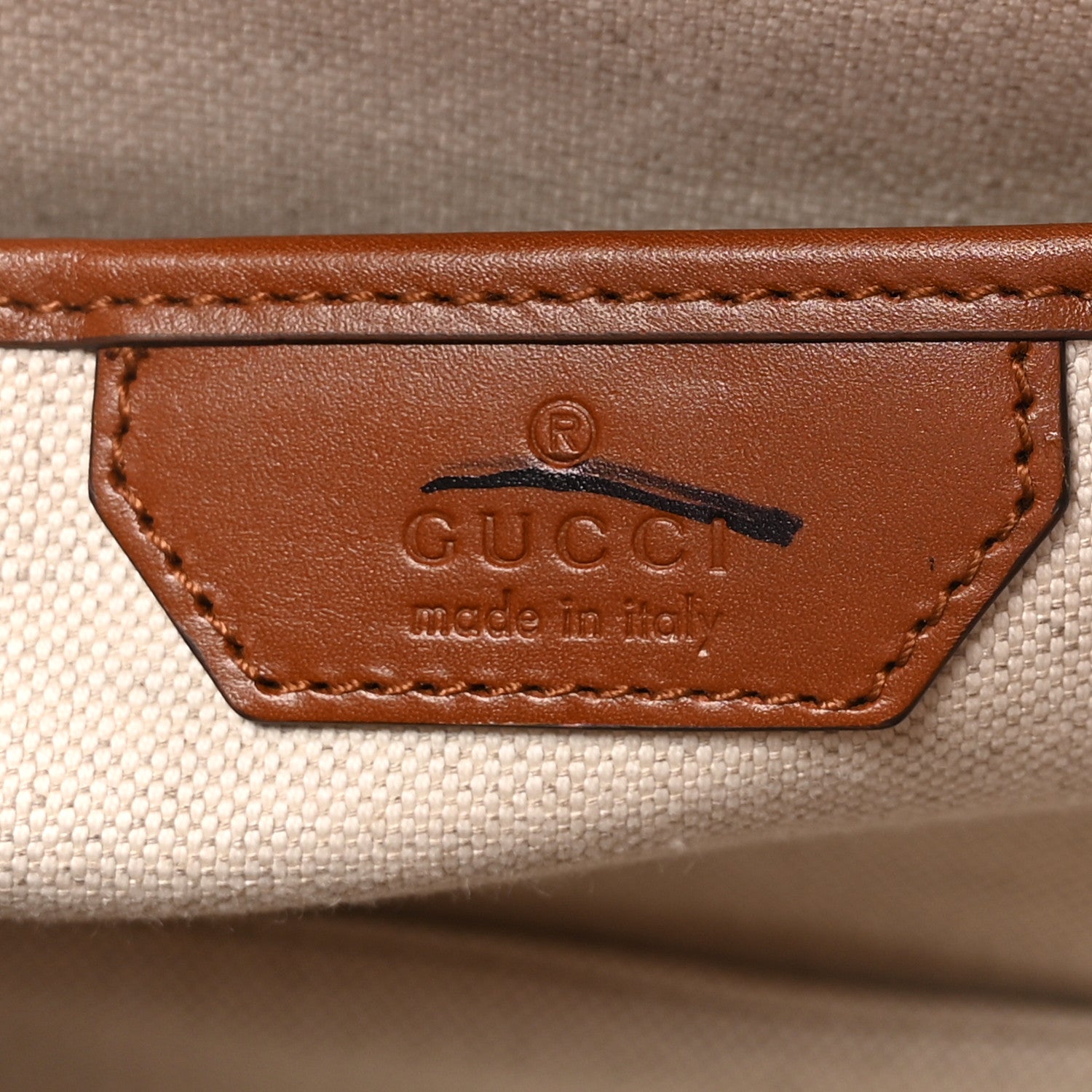Gucci Calfskin Geometric Print Medium Bamboo 1947 Top Handle Bag Brown 6 of 9