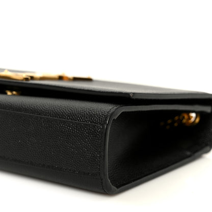 Saint Laurent Grain De Poudre Small Monogram Kate Satchel Black 11 of 14