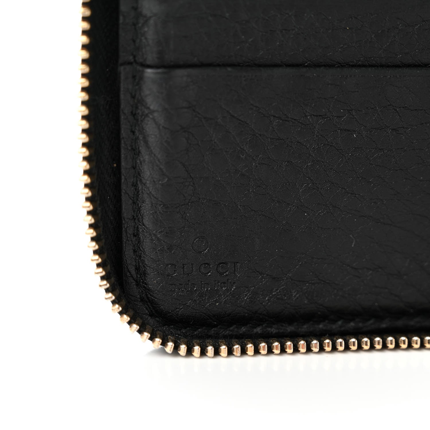 Gucci Pebbled Calfskin Soho Zip Around Wallet Black 6 of 8