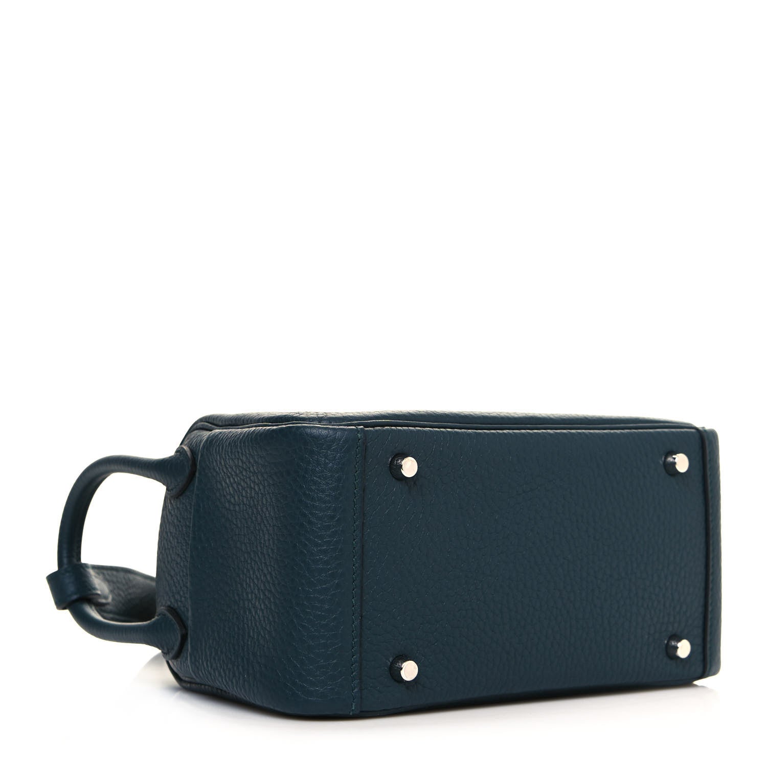 Hermes Taurillon Clemence Mini Lindy 20 Vert Cypress 4 of 12