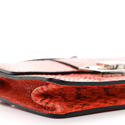 Jimmy Choo Snakeskin Rebel Crossbody Bag Orange 9 of 10