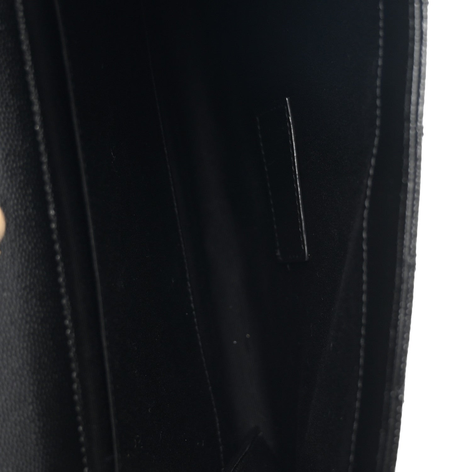 Saint Laurent Grain De Poudre Textured Mixed Matelasse Triquilt Monogram Clutch Black 5 of 7