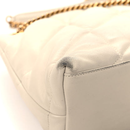 Saint Laurent Lambskin Quilted Small Loulou Puffer Monogram Chain Satchel Blanc Vintage 11 of 16