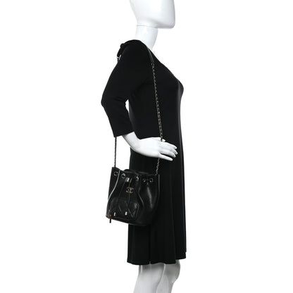 Chanel Caviar Quilted CC Pocket Bucket Bag Black 2 of 9