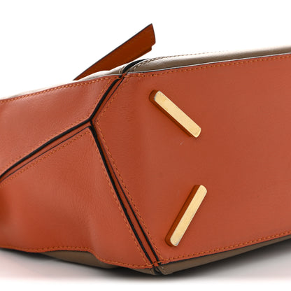 Loewe Calfskin Small Puzzle Bag Mink Coral Black 9 of 11