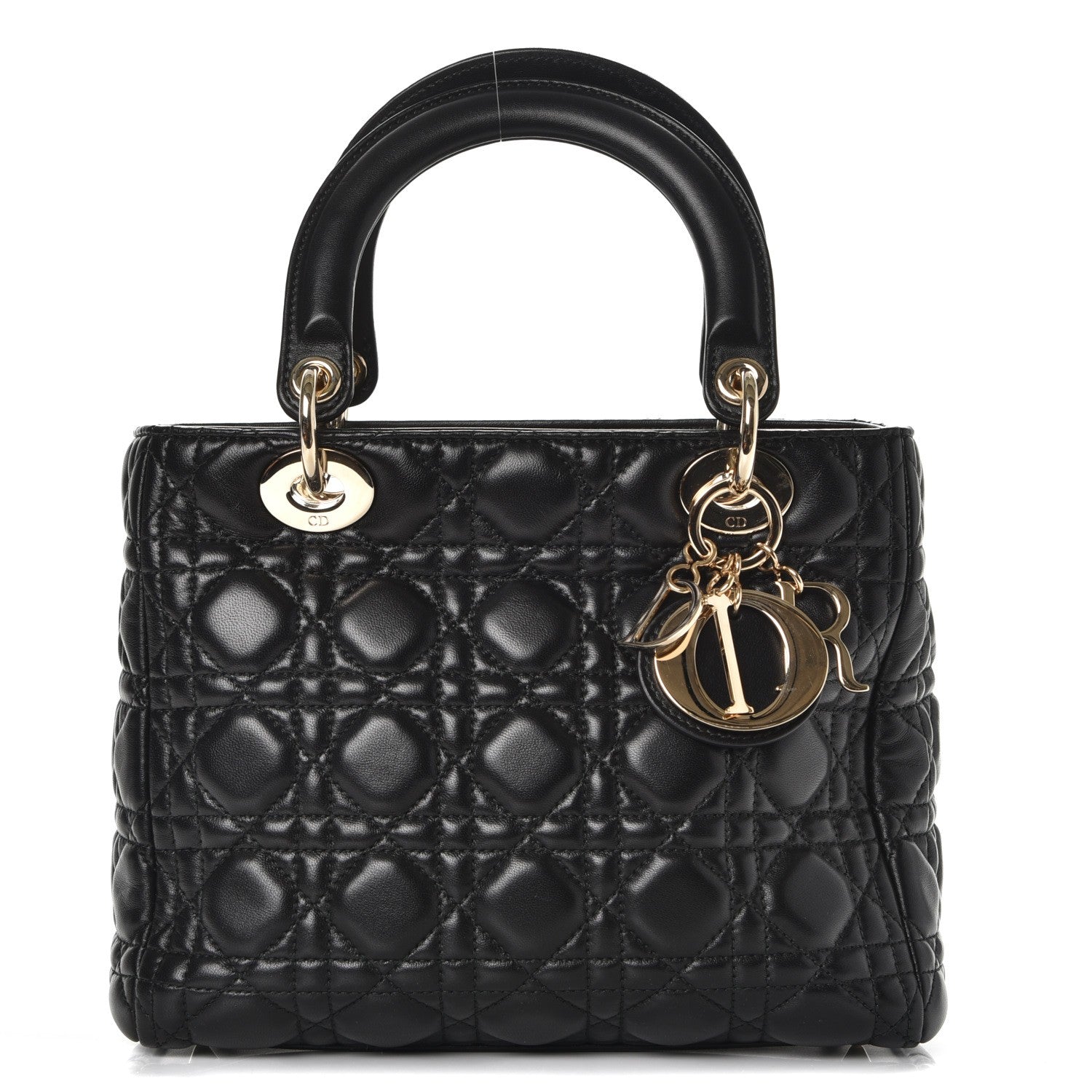 Christian Dior Lambskin Cannage Medium Supple Lady Dior Black 1 of 9