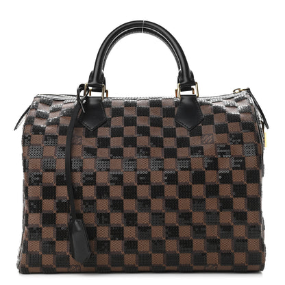 Louis Vuitton Damier Paillettes Speedy 30 Black 1 of 9