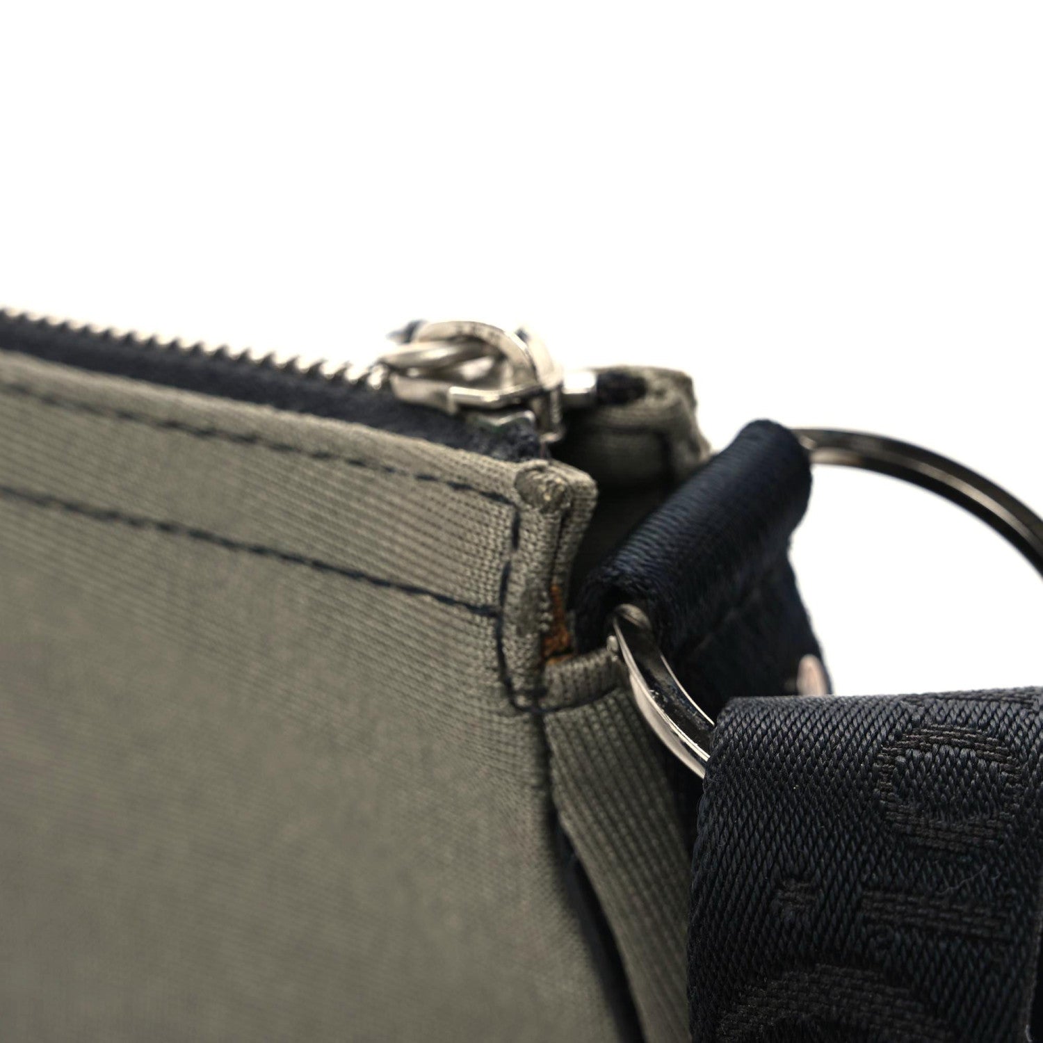 Christian Dior Silk Jersey Crystal Hardcore Shoulder Bag Grey Black 12 of 19