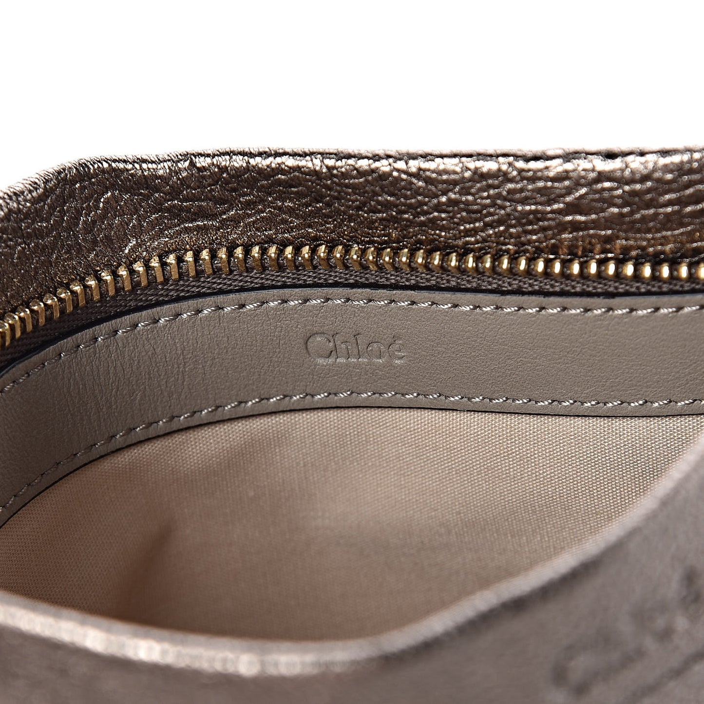 Metallic Calfskin Mini Roy Chain Pouch Gold