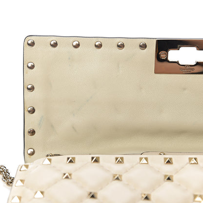 Valentino Garavani Nappa Rockstud Spike Wallet on Chain Light Ivory 8 of 13