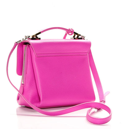 Balenciaga Grained Calfskin Le Dix Mini Soft Cartable Rose Fluo 3 of 7